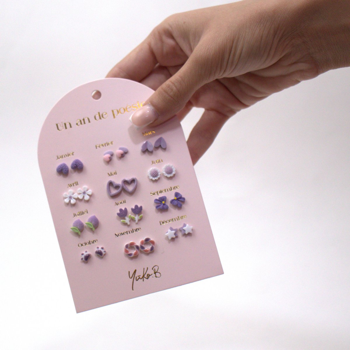 Box of 12 Ceramic Earrings — A Year of Poetry parma