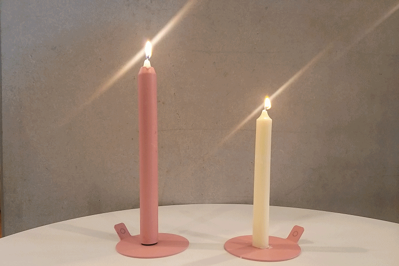 Portavelas LUNEdot con 3 velas