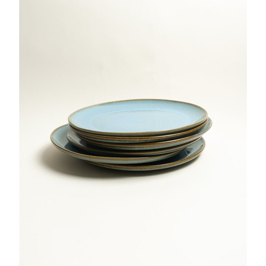 Evora dinner plate blue x 6
