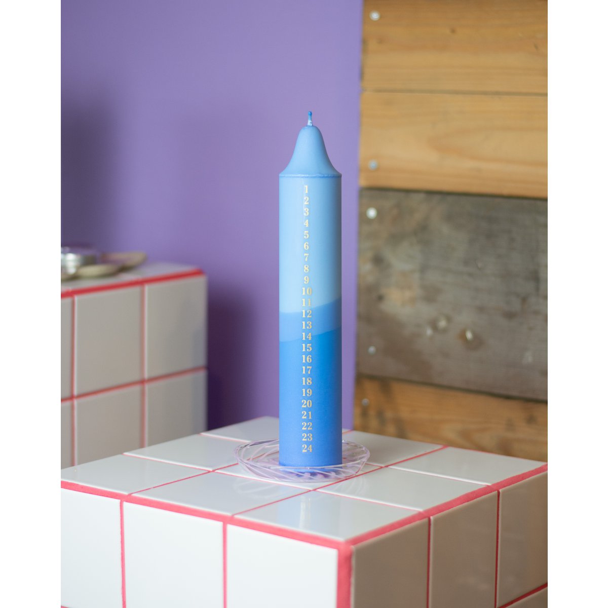 Adventskerze Pastell, Weihnachtskalender