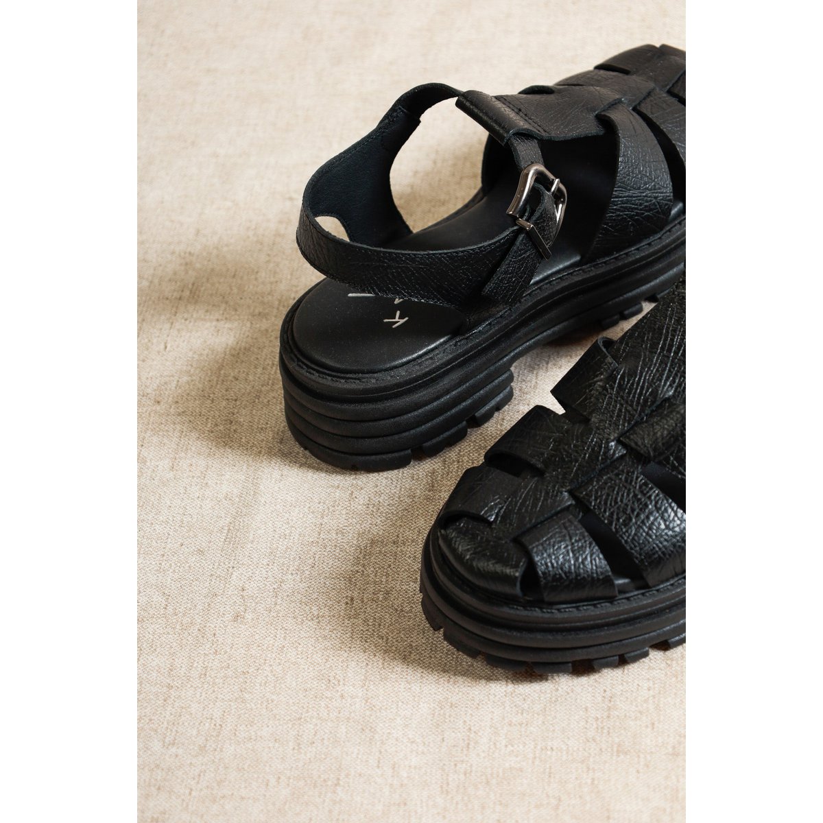 CALA BLACK- Chunky Fisherman Sandals