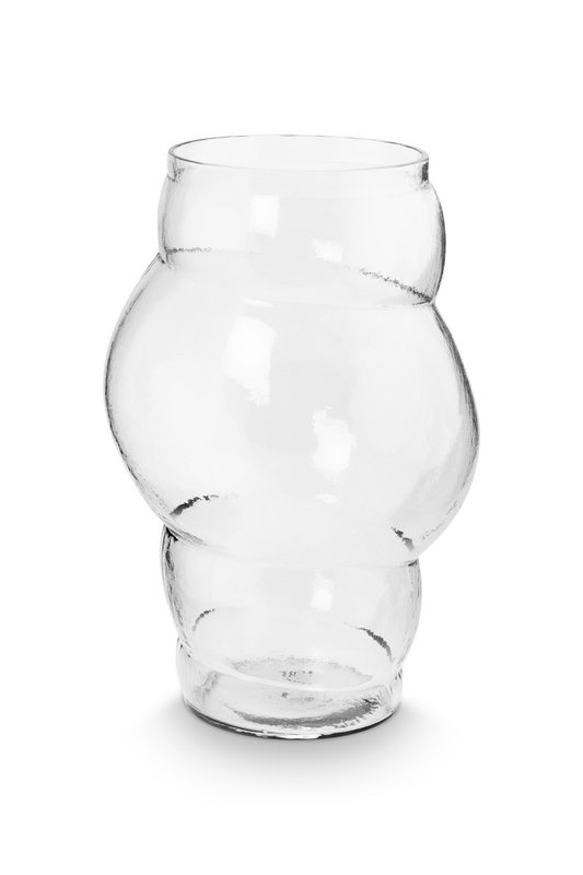 Vase Glass Clear  Bubble 24x35cm