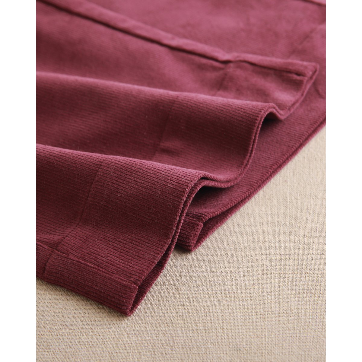Lange corduroy broek voor meisjes in auberginekleur P80-11604175