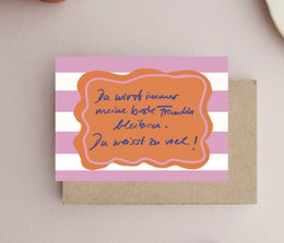 Du wirst immer meine beste Freundin bleiben, du weißt Zuviel  Postkarte