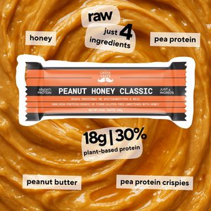 Pinda Honey Classic Premium Raw Gluten Free Protein Bar 30% - Mygreektaste - 60gr