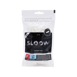 SLOOW Filtros de cigarrillos Bolsa con cierre resellable de 250 piezas Tamaño delgado 6 mm