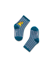 koaa – Le Canard « All Over » – Chaussettes turquoise/rose