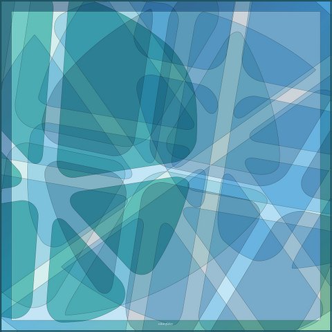 Sjaal Retro | Blauw