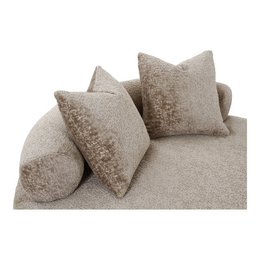 Cairo Daybed - Daybed with 2 pillows in chenille, round, natural, HN1251