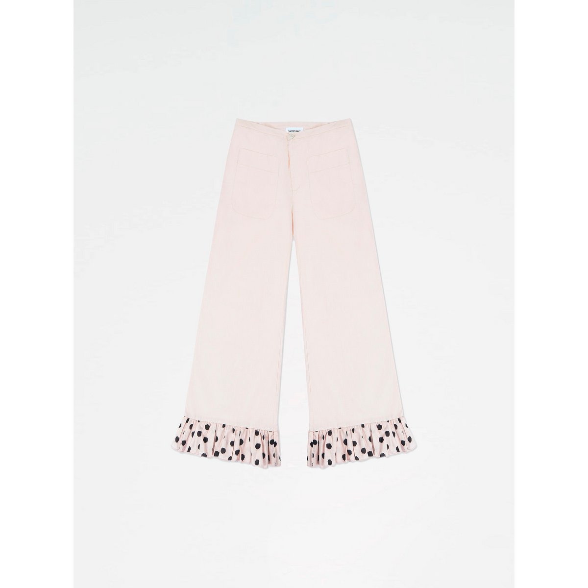 Noctis Beige Polka Dot Print Pants