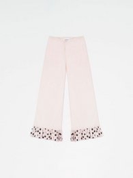 Noctis Beige Polka Dot Print Pants