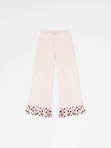 Noctis Beige Polka Dot Print Hose
