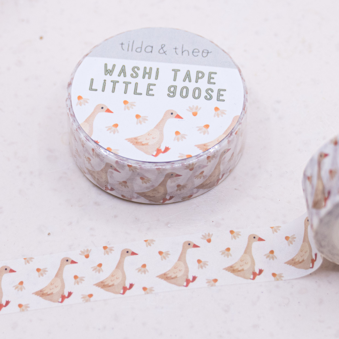 Washi Tape Oie - Ruban Adhésif Oies Washi Tape Masking Tape Prairie