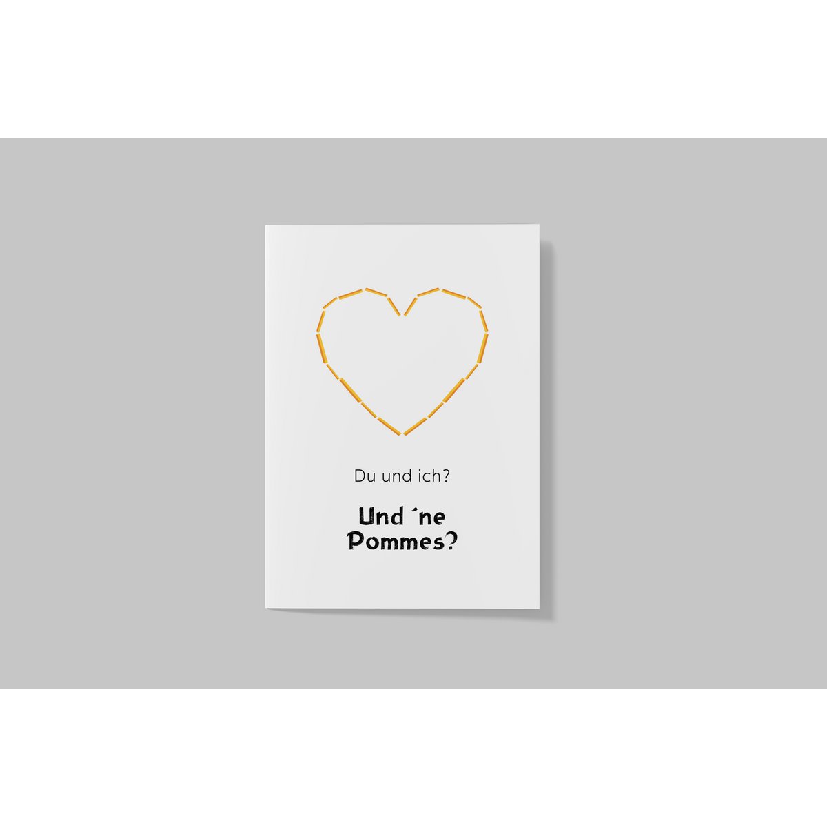 Postcard "You and me? And some fries?" / Fries, fries rain, fries menu, fries Friday, fries lovers, fries, fries, love