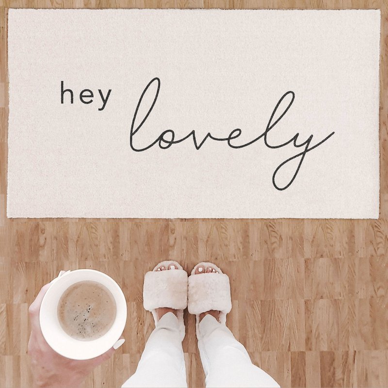 Washable mat Hey Lovely
