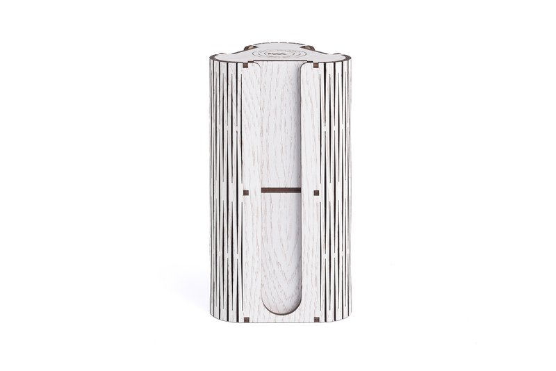 Krea-Wood handmade coffee capsule holder for Nespresso compatible capsules, in vintage white colour