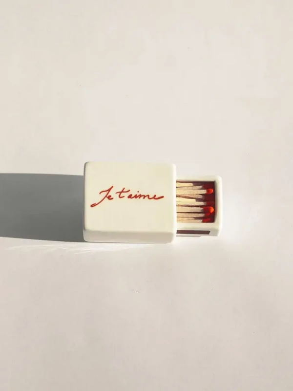 Streichholzschachtel aus Keramik – Je t'aime