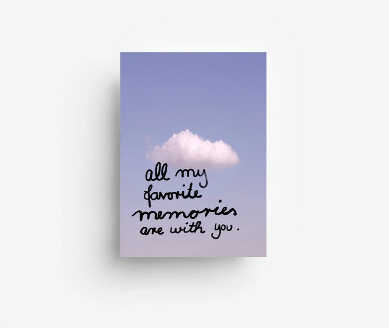 Postkarte " All my favorite memories are with you„ 