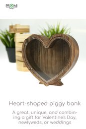 Sparschwein, Holz Sparschwein Herz