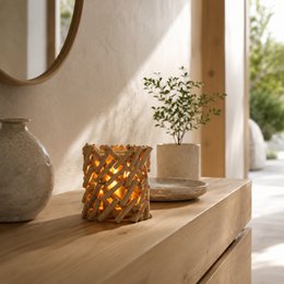 Soft Heat Diffuser – Calorya n°7 – Real Wood and Glass – Scents, Scented Waxes and Essential Oils – Decorative and Warm