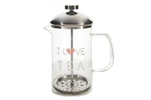BOROSILICATE TEAPOT 18X9.5X20.5 1 L, I LOVE TEA PC186173