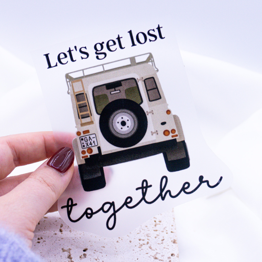 Iron-on Camper Van Patch Travel - Decorate Gift Shirt Iron On Patch "Let's get lost together"