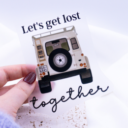 Iron-on Camper Van Patch Travel - Decorate Gift Shirt Iron On Patch "Let's get lost together"