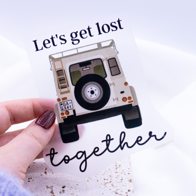 Iron-on Camper Van Patch Travel - Decorate Gift Shirt Iron On Patch "Let's get lost together"