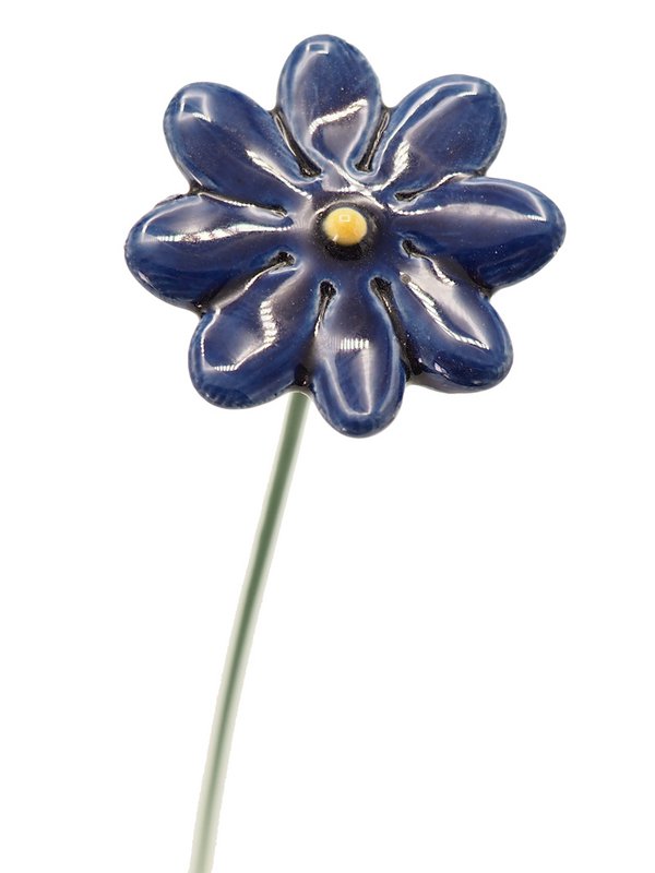 Daisy blomst keramik mini Blå 2,5 cm