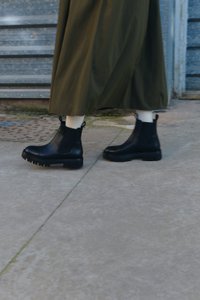 Schwarze Regenstiefel
