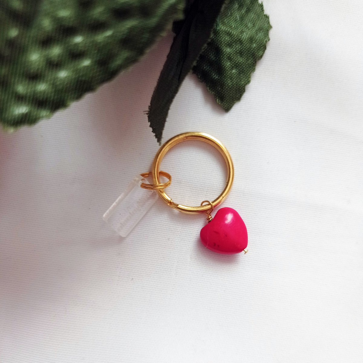 Llavero de corazón rojo, llavero en forma de corazón, accesorio de llave apasionado, llavero elegante | por lovebynlanla