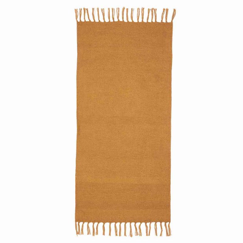 Hette, ockerfarbener Teppich 70x140 cm.