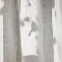 CARLINA pure white gathered curtain