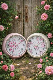 Metallwanduhr Bella Pink 23 cm Isabelle Rose