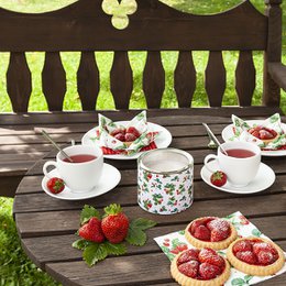 Cocktail napkins Strawberry Pattern