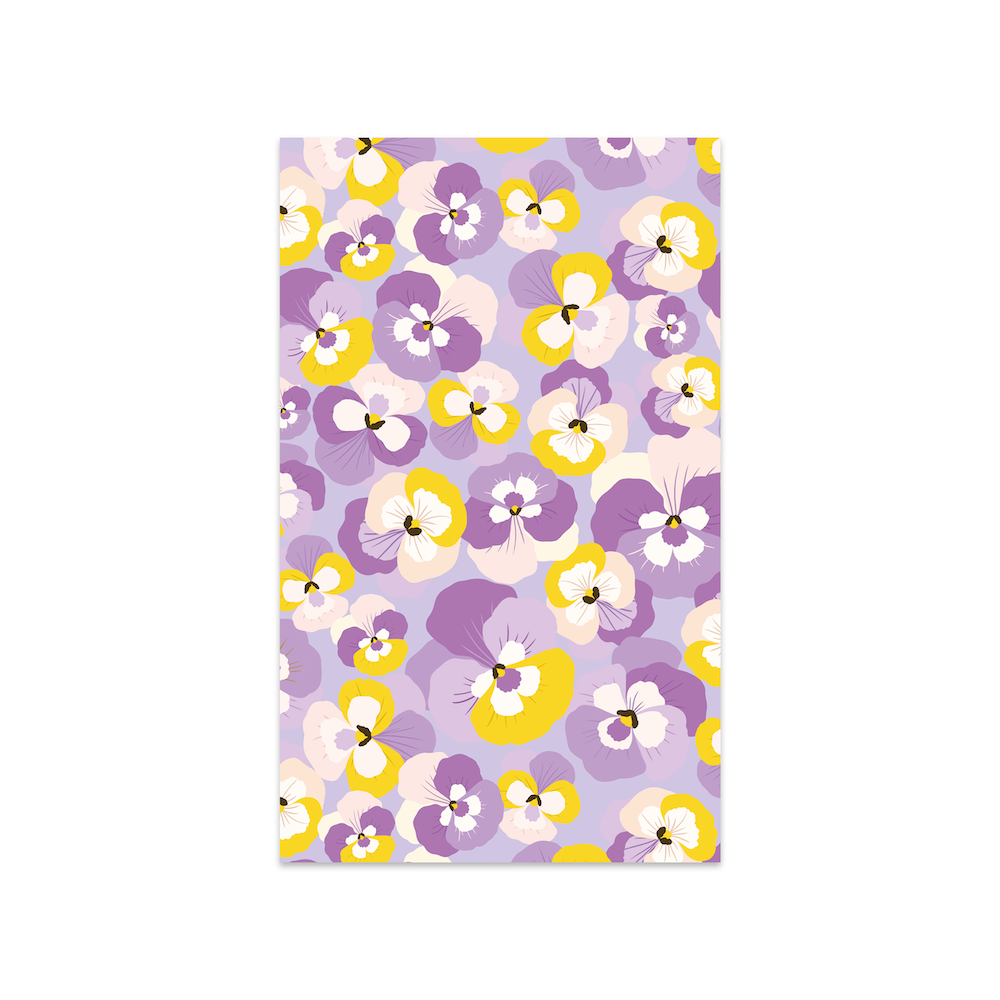 Mini card pansies