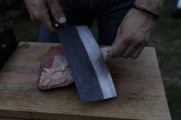 AUTHENTIC BLADES KHO KHAN, Asian kitchen knife, kitchen hatchet, blade length 19 cm