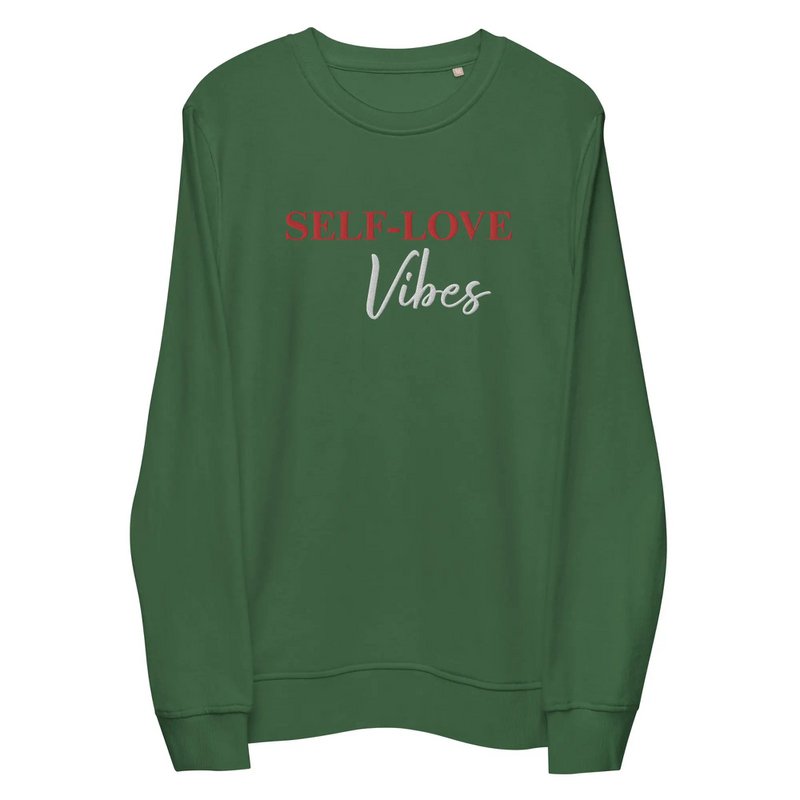 Bio-Baumwoll-Sweatshirt – Self Love Sweatshirt – Umweltfreundliche Bio-Baumwolle – Stickerei