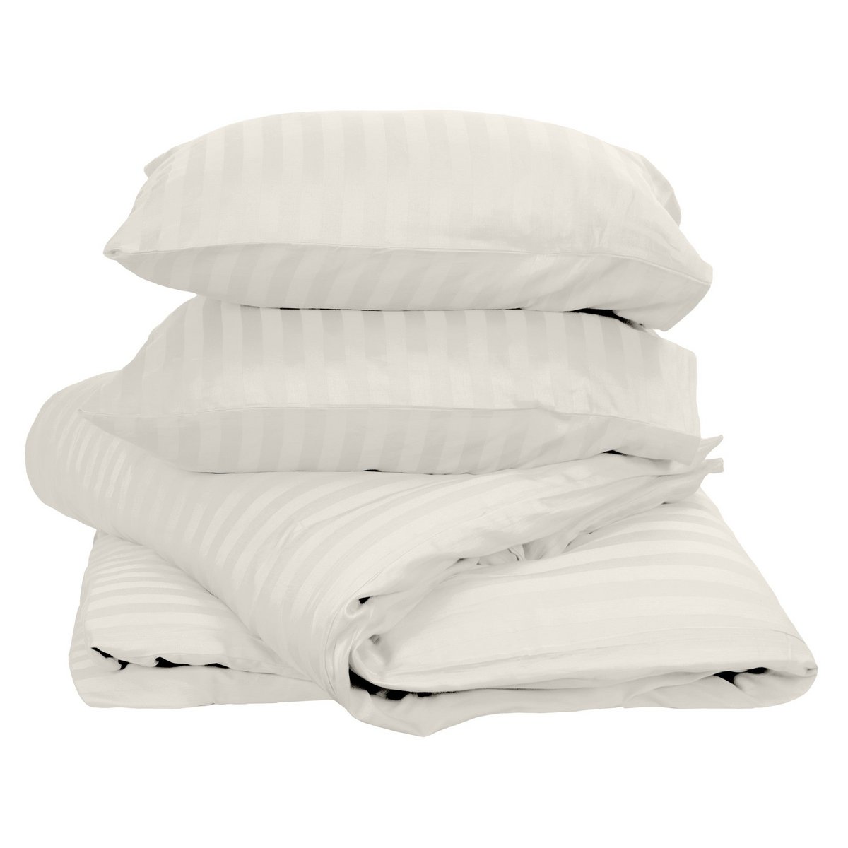 100% Cotton Satin Duvet Cover Napoli - Natural