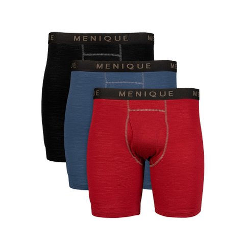 Merino 160 boxershorts voor heren, 3 stuks Royal Cherry/Zwart/Denim