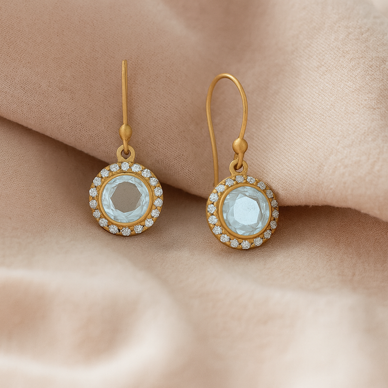 Daisy earrings quartz