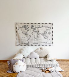 Cotton world map for children "Civilisational achievements"