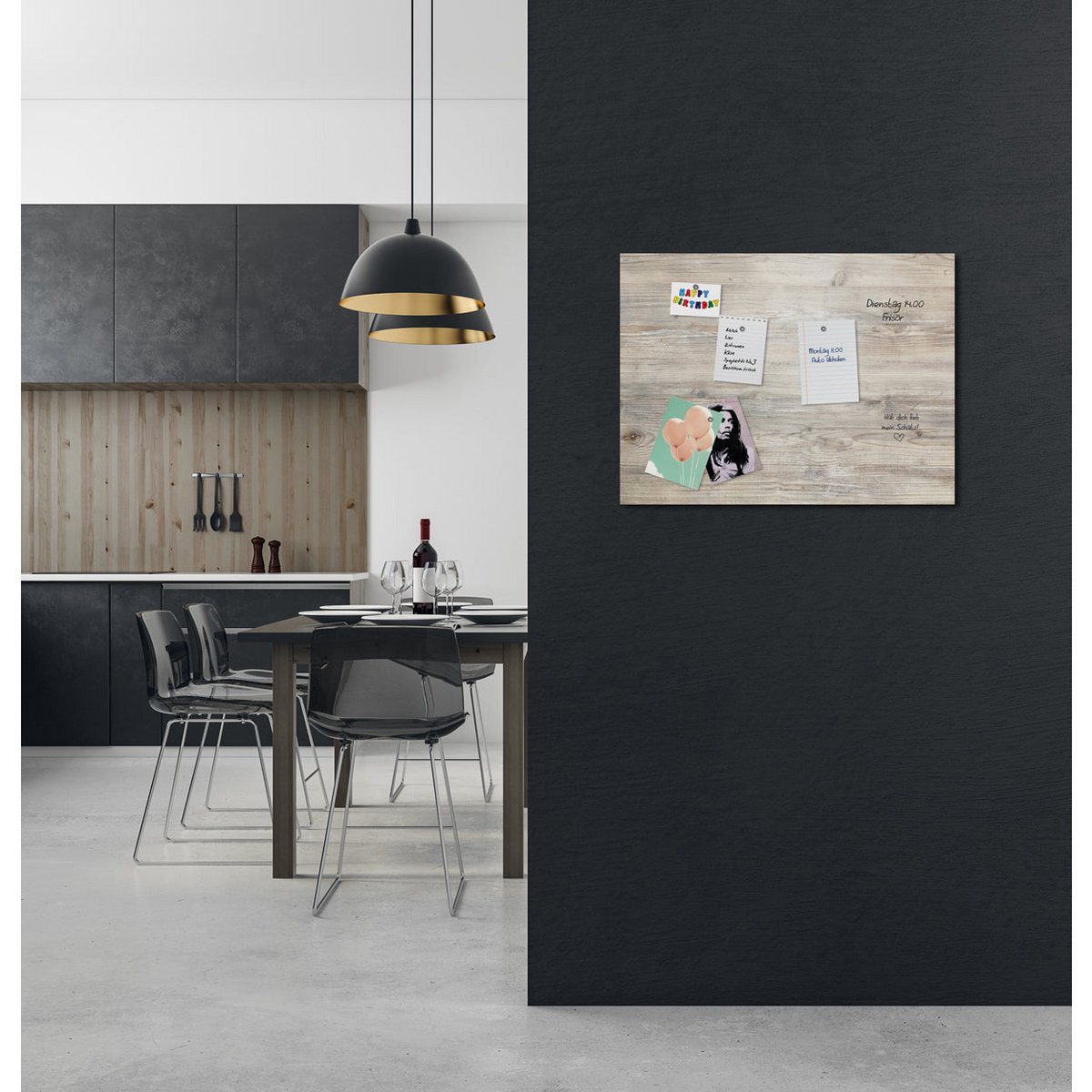 Magnetic Marker Board - Shiny Wood