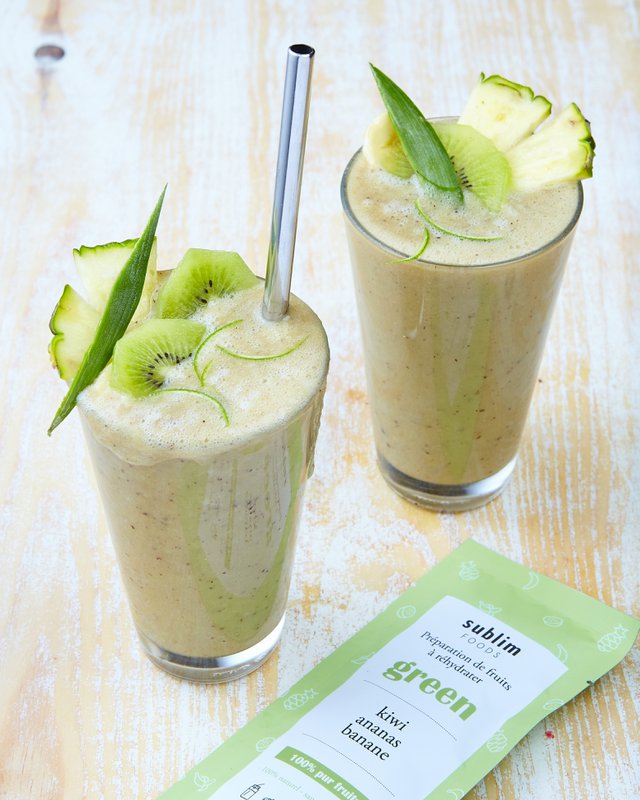 SINGLE Green - Preparado 100% pura fruta para rehidratar