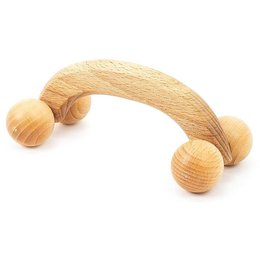 Wooden Handheld Massager for Back Neck Shoulder Massage Roller 18 x 7 x 6 cm