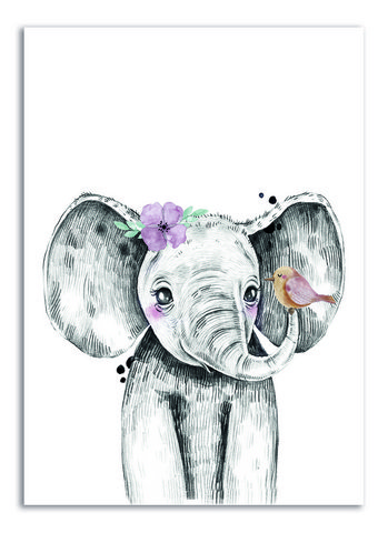 Postcard Children's room Elephant