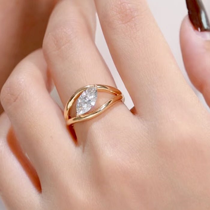 Blændende Marquise Moissanite Ring