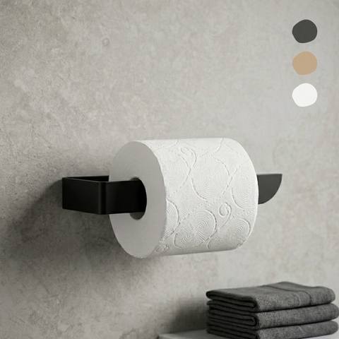 Adhesive toilet paper holder