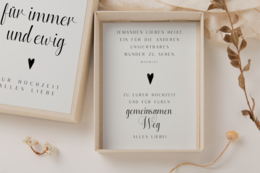 Gift box wedding black/white - money gift "forever"