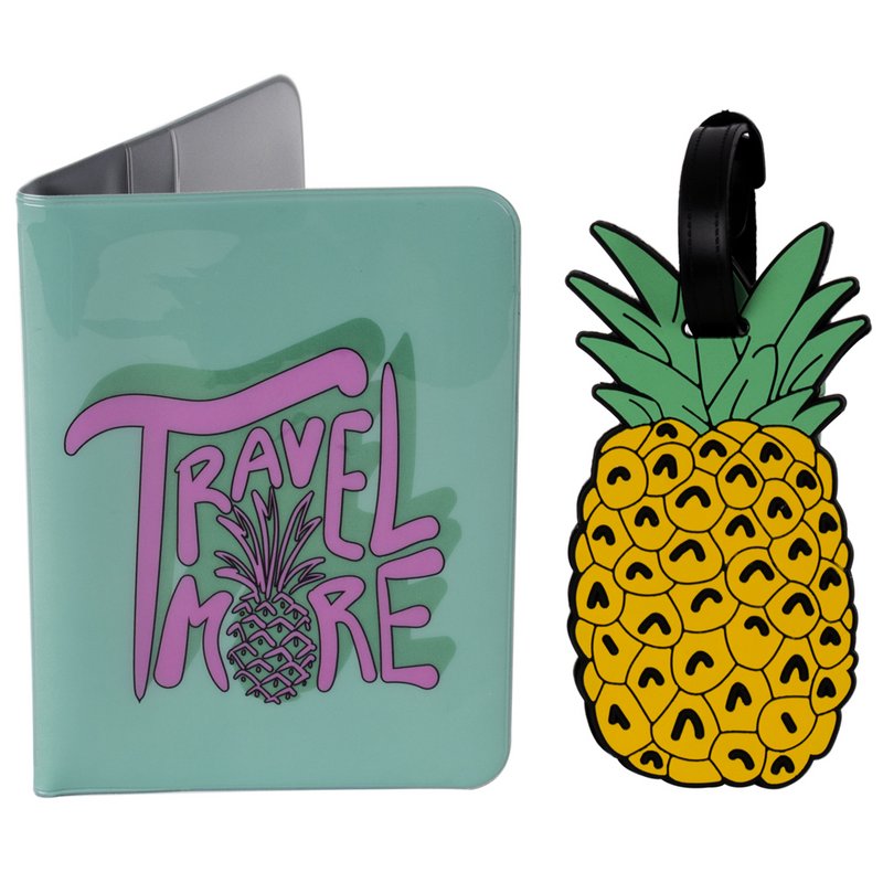 PASSPORT HOLDER AND ID TRAVEL UNICORN AND PINEAPPLE HF